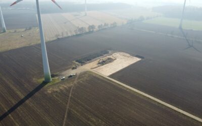 Windpark Gehrde Drohnenaufnahme Aktuelle Drohnenaufnahme aus dem Windpark Gehrde
